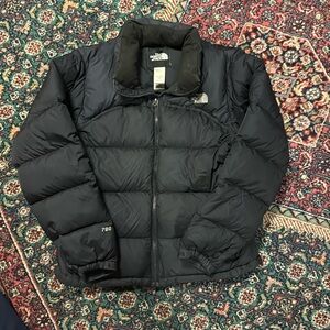 North Face Womens Large Black Retro Jacket Winter Puffer Ladies Coat L